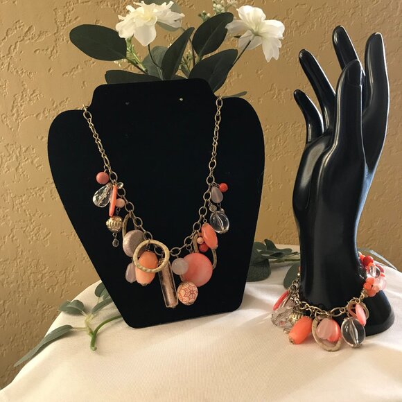 Premier Designs Dreamsicle Necklace & Bracelet - Picture 1 of 11